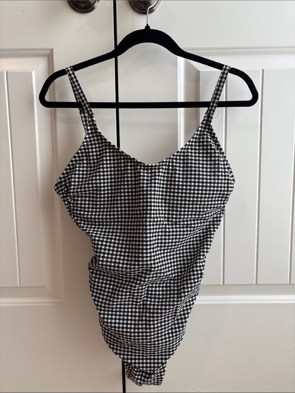 Kona Sol Classic Black White Gingham Women's One Piece Swimsuit